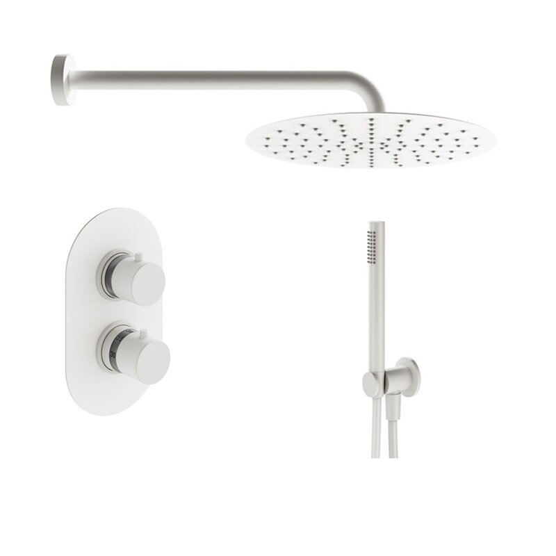 Изображение товара Душевая система Plumberia Selection Ixo с термостатом и двумя душами Изображение товара Душевая система Plumberia Selection Ixo с термостатом и двумя душами
