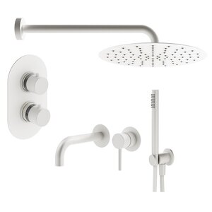 Изображение товара Комплект смесителей Plumberia Selection Ixo KITXOT18BO210, цвет белый матовый