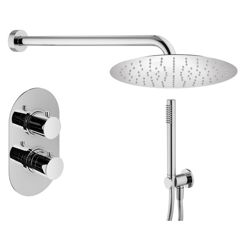 Изображение товара Душевая система Plumberia Selection Ixo KITXOT18CRKING термостатическая на 2 потребителя хром