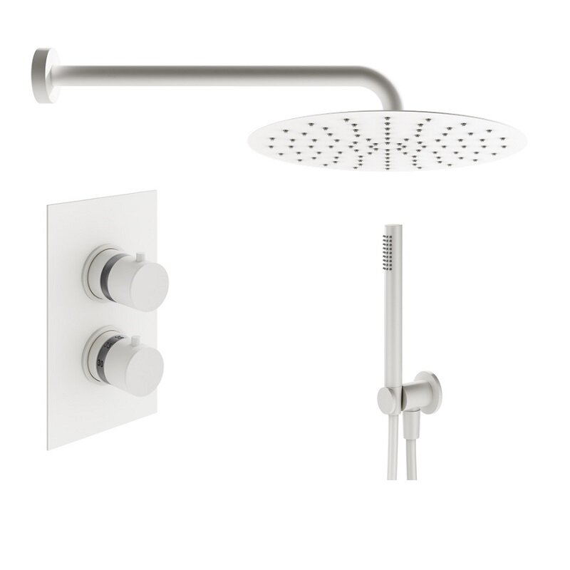 Изображение товара Душевая система Plumberia Selection Ixo KITXOT18QBOKING термостатическая белый матовый