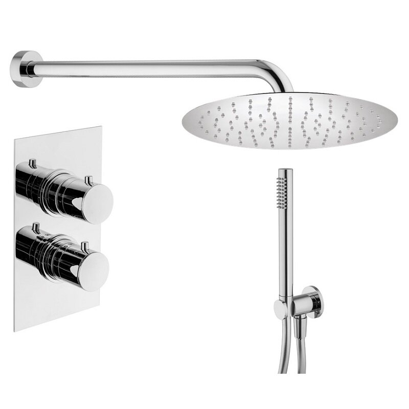 Изображение товара Душевая система Plumberia Selection Ixo KITXOT18QCRKING термостатическая, на 2 потребителя, хром