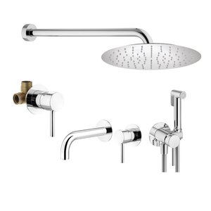 Изображение товара Комплект смесителей Plumberia Selection Ixo KITZXO01CR210 с гигиеническим душем хром