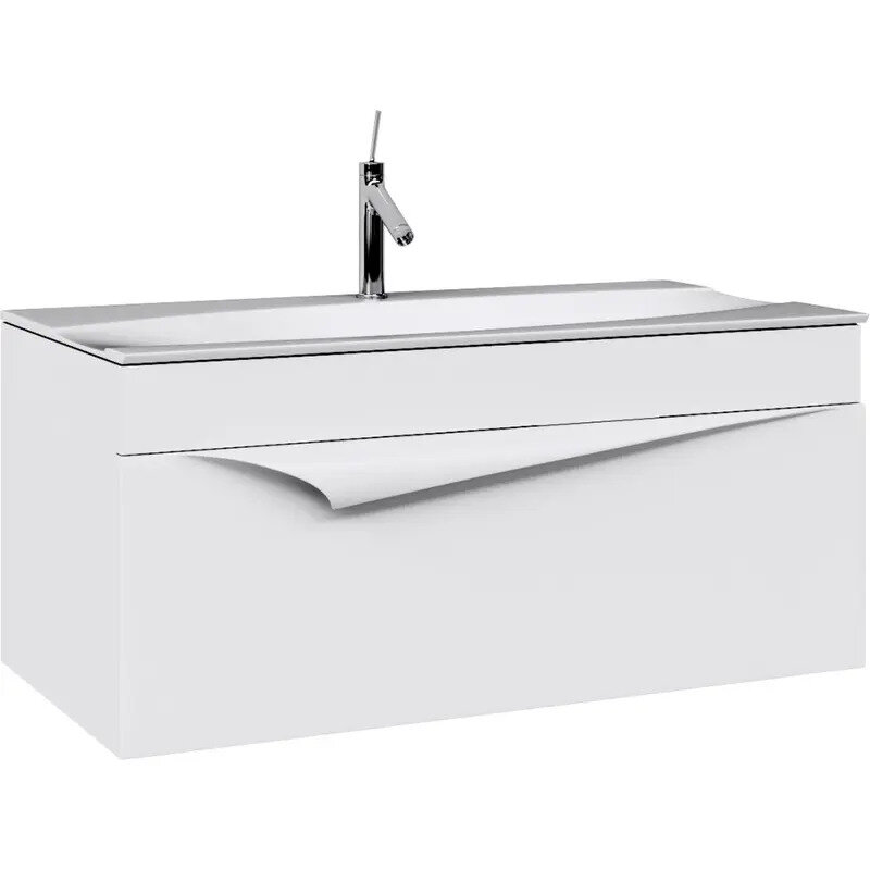 Изображение товара Подвесная тумба под раковину Clarberg Papyrus PAP0112, 120 см, белая