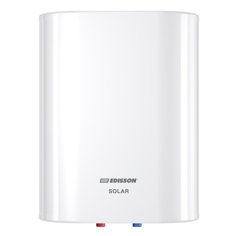 Изображение товара Водонагреватель электрический накопительный Edisson Solar 30 V, 30 литров, однофазный, 2 кВт, цвет белый, ЭдЭБ03841 (161011)