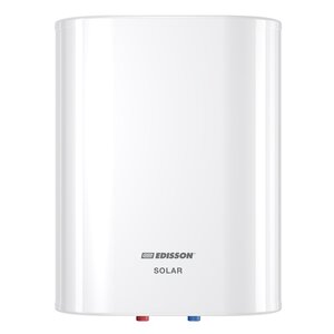 Изображение товара Водонагреватель электрический накопительный Edisson Solar 30 V, 30 литров, однофазный, 2 кВт, цвет белый, ЭдЭБ03841 (161011)