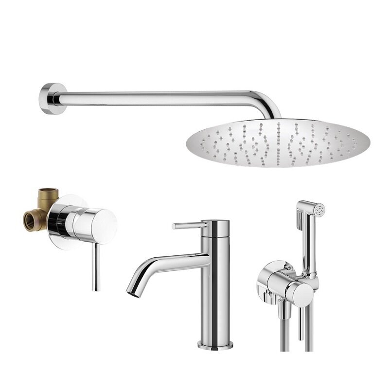 Изображение товара Комплект смесителей Plumberia Selection Ixo KITZXO01CR53, цвет хром глянцевый Изображение товара Комплект смесителей Plumberia Selection Ixo KITZXO01CR53, цвет хром глянцевый