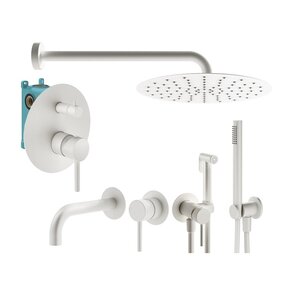 Изображение товара Комплект смесителей Plumberia Selection Ixo KITZXO18BO210 белый матовый