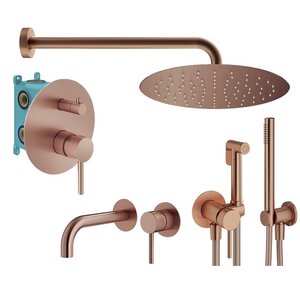 Изображение товара Комплект смесителей Plumberia Selection Ixo KITZXO18RS210, цвет медь брашированная