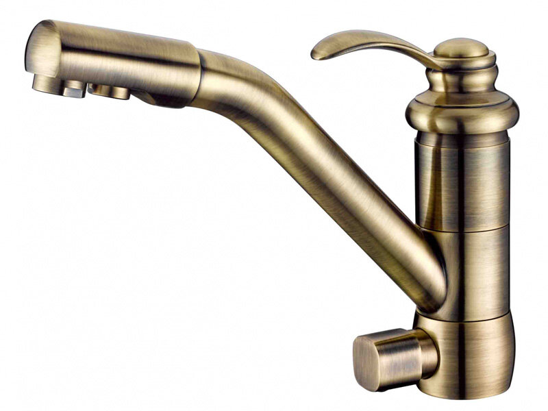 Изображение товара Смеситель для кухни Zorg Clean Water ZR 400 KF-47-BR бронза поворотный излив чехия