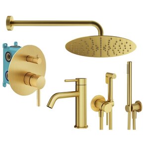 Изображение товара Комплект смесителей Plumberia Selection Ixo KITZXO18OB53 золото брашированное