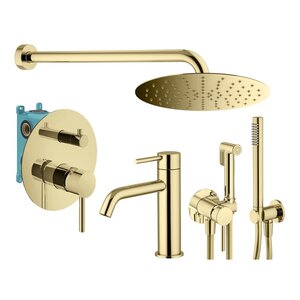 Изображение товара Комплект смесителей Plumberia Selection Ixo KITZXO18OR53, цвет золото