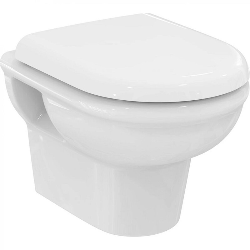 Изображение товара Подвесной унитаз Ideal Standard Exacto Rimless с микролифтом белый Германия