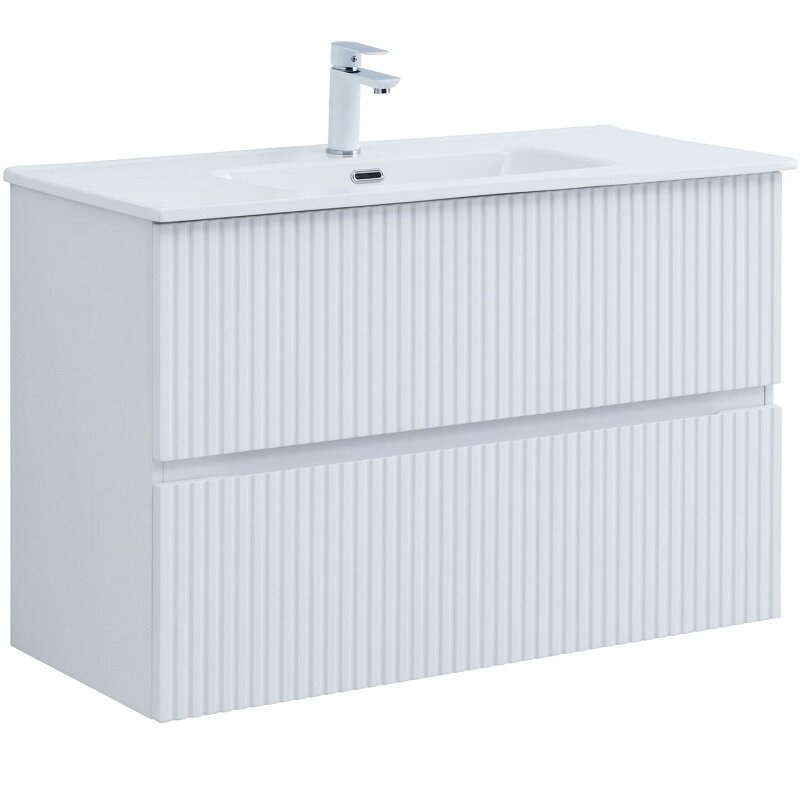 Изображение товара Тумба под раковину Aquanet Джейн 100 см белый матовый влагостойкая мебель