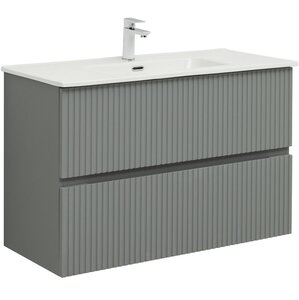 Изображение товара Тумба под раковину Aquanet Джейн 100 см цвет мисти грин влагостойкая