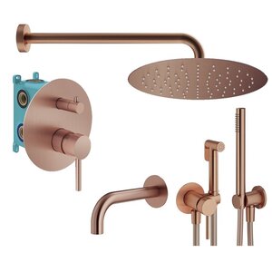 Изображение товара Комплект смесителей Plumberia Selection Ixo KITZXO19RS60, цвет медь брашированная