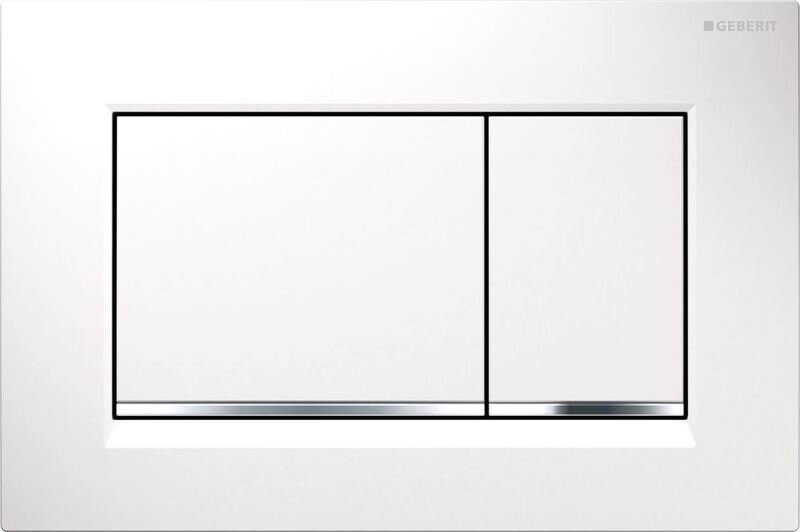 Изображение товара Клавиша смыва Geberit Sigma 20, 115.883.KJ.1, механическая, пластик, белый/хром