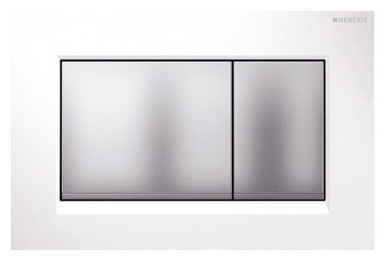 Изображение товара Клавиша Geberit Sigma Type 30 115.883.KL.1, пластик, белый/хром матовый