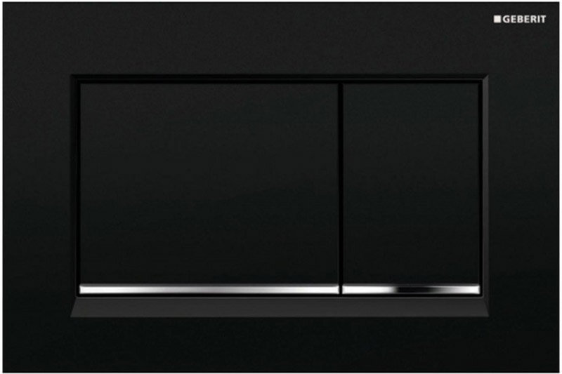 Изображение товара Клавиша Geberit Sigma Type 30 115.883.KM.1 черная, хром глянцевый