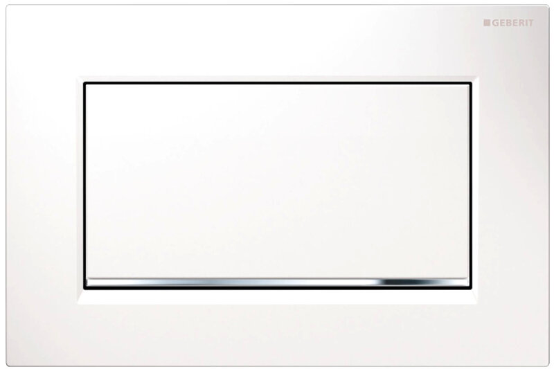 Изображение товара Клавиша Geberit Sigma Type 30 115.893.KJ.1 белая хром из металла для унитаза