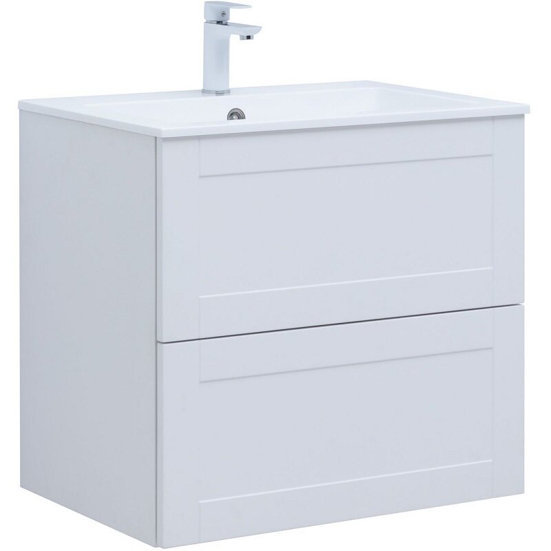 Изображение товара Тумба AquaTerra Aquanet Терра 70 см Белый матовый с 2 ящиками