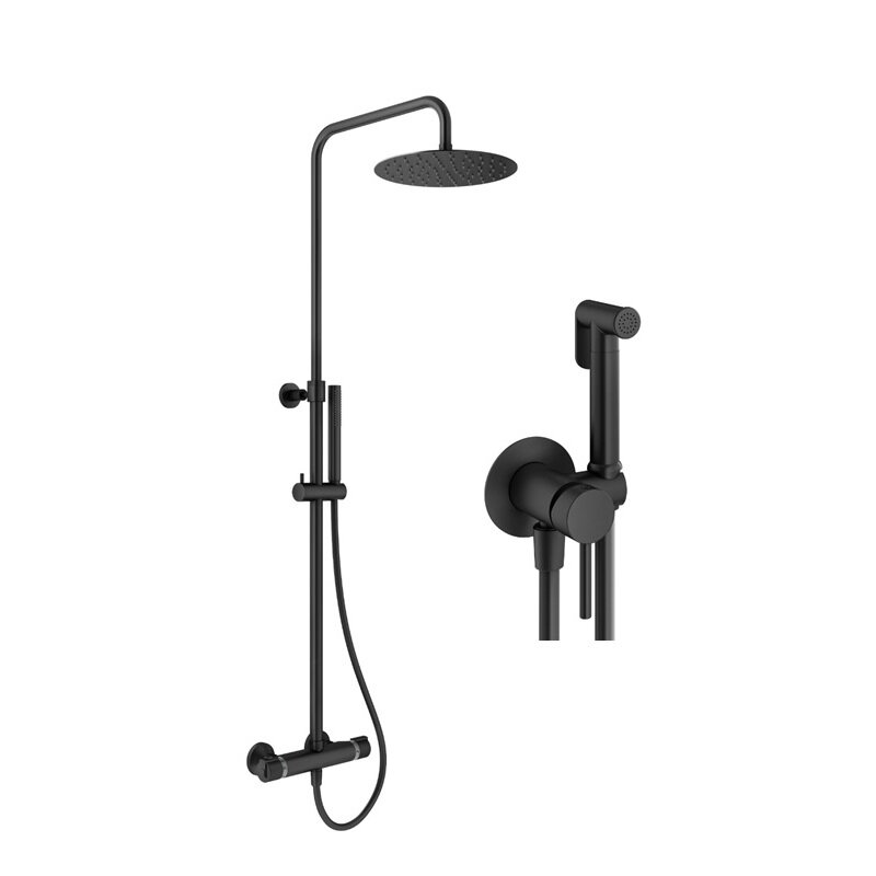 Изображение товара Комплект смесителей Plumberia Selection Ixo KITZXO6302NO, цвет черный матовый