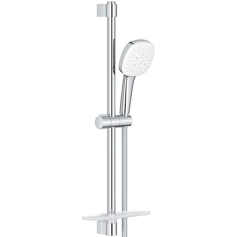Изображение товара Душевой гарнитур Grohe Tempesta Cube 110 с 3 режимами струи и полочкой Изображение товара Душевой гарнитур Grohe Tempesta Cube 110 с 3 режимами струи и полочкой