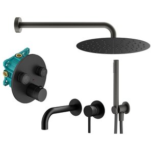 Изображение товара Комплект смесителей Plumberia Selection Psbox KITPSB02NO210, цвет черный матовый