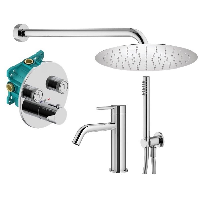 Изображение товара Комплект смесителей Plumberia Selection Psbox KITPSB02CR53, цвет хром глянцевый Изображение товара Комплект смесителей Plumberia Selection Psbox KITPSB02CR53, цвет хром глянцевый