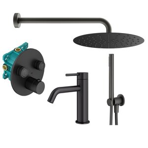 Изображение товара Комплект смесителей Plumberia Selection Psbox KITPSB02NO53, цвет черный матовый