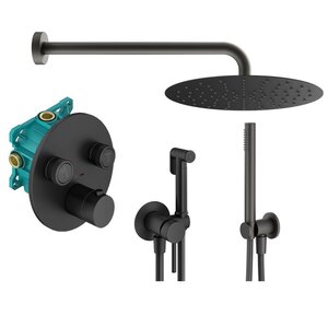 Изображение товара Комплект смесителей Plumberia Selection Psbox KITZPSB02NO, цвет черный матовый