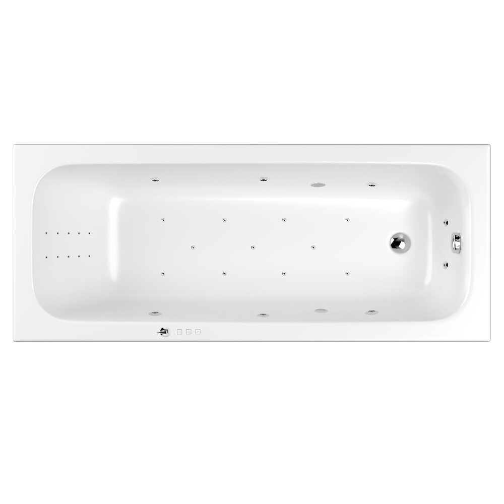 Изображение товара Гидромассажная акриловая ванна Whitecross Vibe 180x75 см с хромотерапией