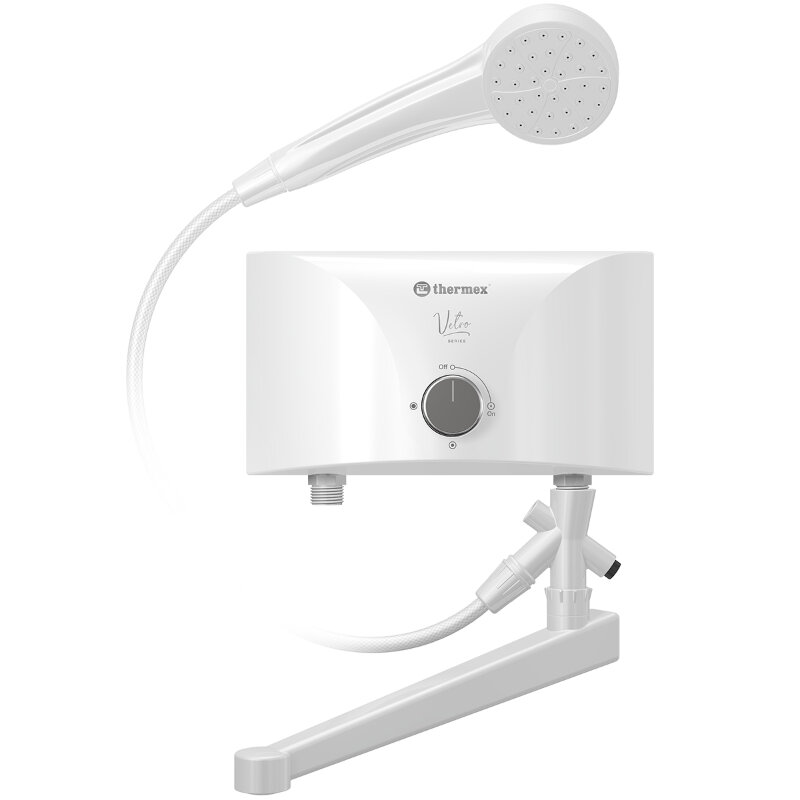 Изображение товара Водонагреватель электрический проточный Thermex Vetro 6500 combi