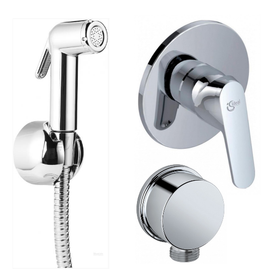 Изображение товара Гигиенический душ Ideal Standard хром с смесителем, встроенная установка