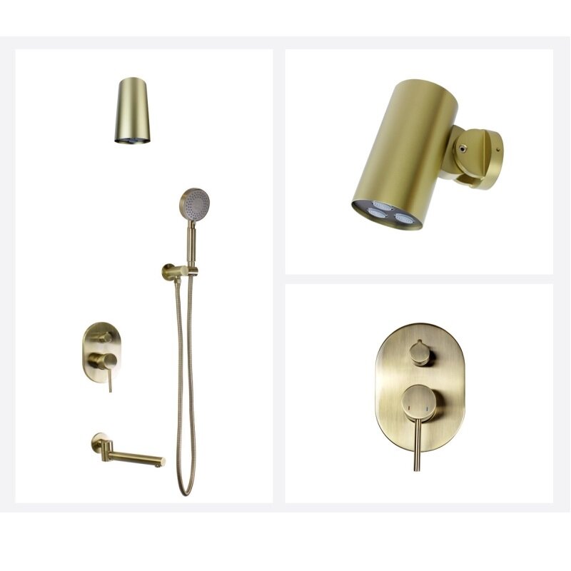 Изображение товара Душевая система Bronze De Luxe Scandi 14582-501BR, цвет бронза