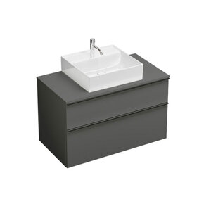 Изображение товара Тумба с раковиной Burgbad Eqio 100 см черный подвесная современная мебель