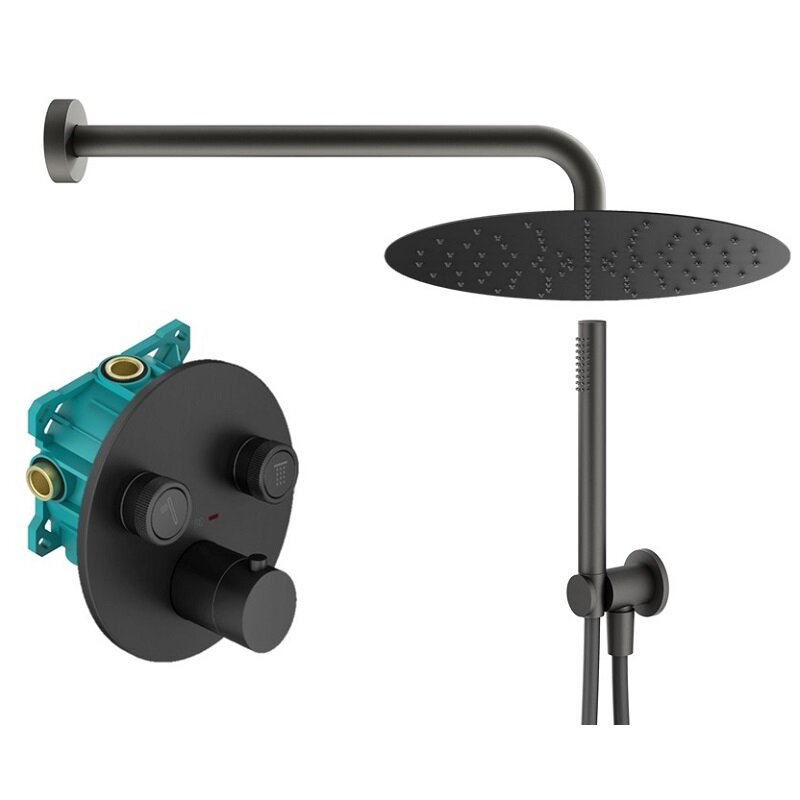 Изображение товара Душевая система Plumberia Selection Psbox KITPSB02NOKING черный матовый