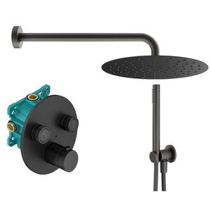 Изображение товара Душевая система Plumberia Selection Psbox KITPSB02NOKING черный матовый