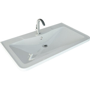 Изображение товара Раковина Style Line Атлантика ЛС-00000617, 100 см, искусственный камень, цвет белый