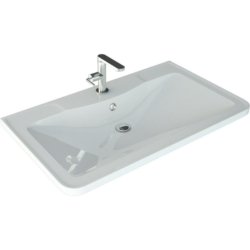 Изображение товара Раковина Style Line Атлантика ЛС-00000616 80 см искусственный камень белая угловая