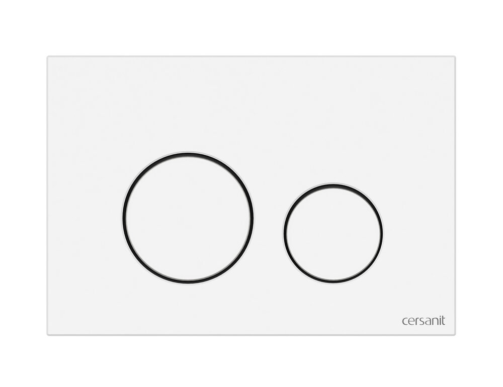 Изображение товара Клавиша смыва Cersanit Twins A63526 механическая белый матовый