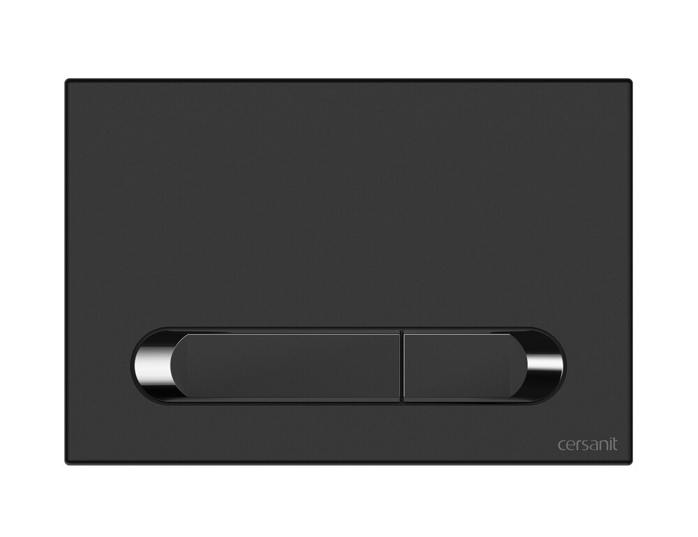 Изображение товара Клавиша смыва Cersanit Estetica, A64112, механическая, цвет черный матовый/хром
