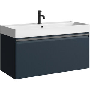 Изображение товара Тумба под раковину Aqwella Pure PUR0110GRM, 100 см, подвесная, цвет серый матовый