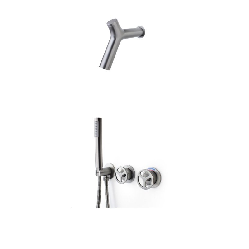 Изображение товара Душевая система Bronze De Luxe Liberty 5011GG-P, графит, ретро дизайн, италия