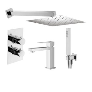 Изображение товара Комплект смесителей Plumberia Selection Tag KITTGT18QCR53, термостатический, цвет хром глянцевый