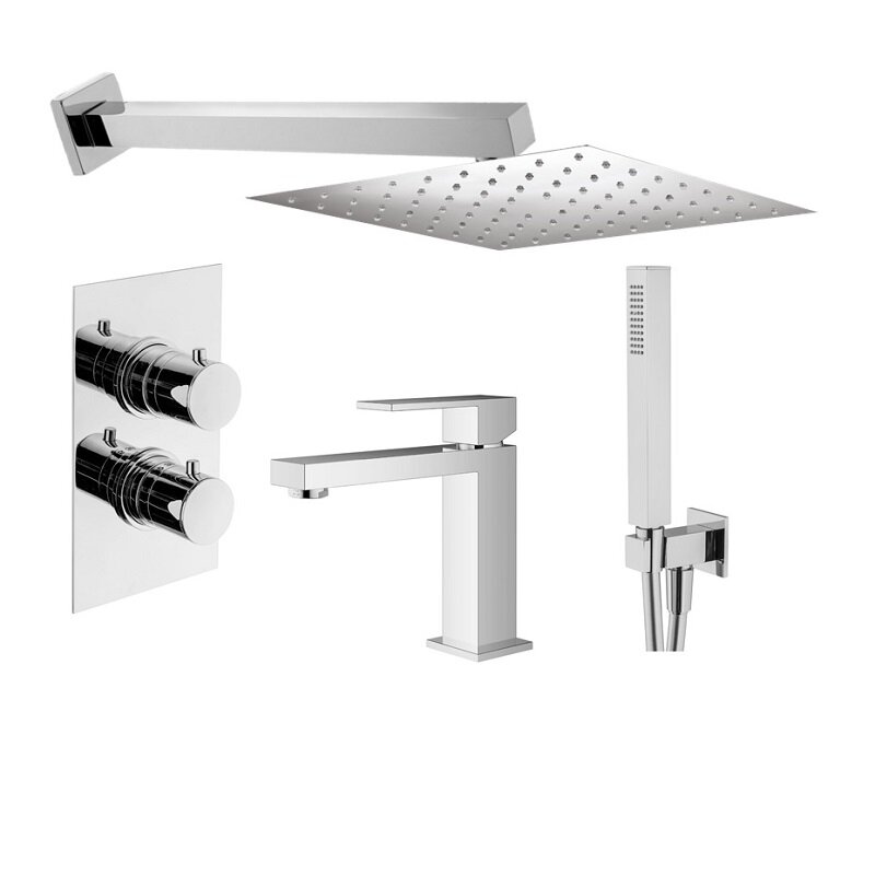 Изображение товара Комплект смесителей Plumberia Selection KITTGT18QCR53 для раковины и душа, хром Изображение товара Комплект смесителей Plumberia Selection KITTGT18QCR53 для раковины и душа, хром