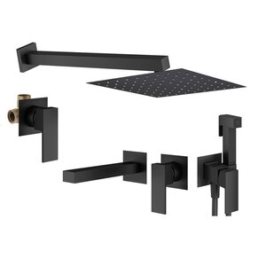 Изображение товара Комплект смесителей Plumberia Selection Tag KITZTG01NO220 черный матовый