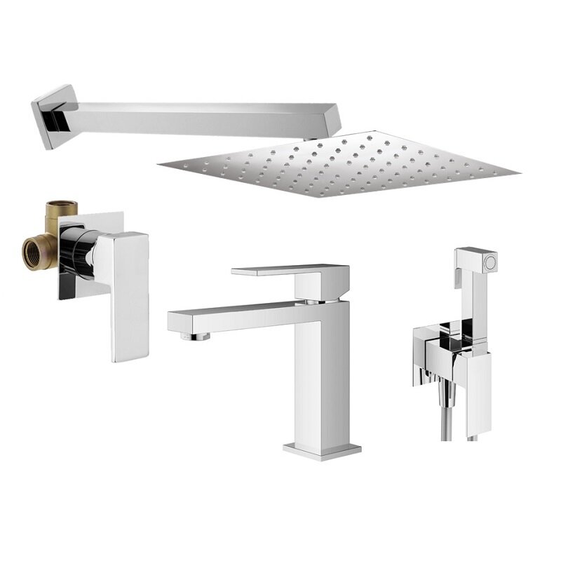 Изображение товара Комплект смесителей Plumberia Selection Tag KITZTG01CR53, цвет хром глянцевый Изображение товара Комплект смесителей Plumberia Selection Tag KITZTG01CR53, цвет хром глянцевый