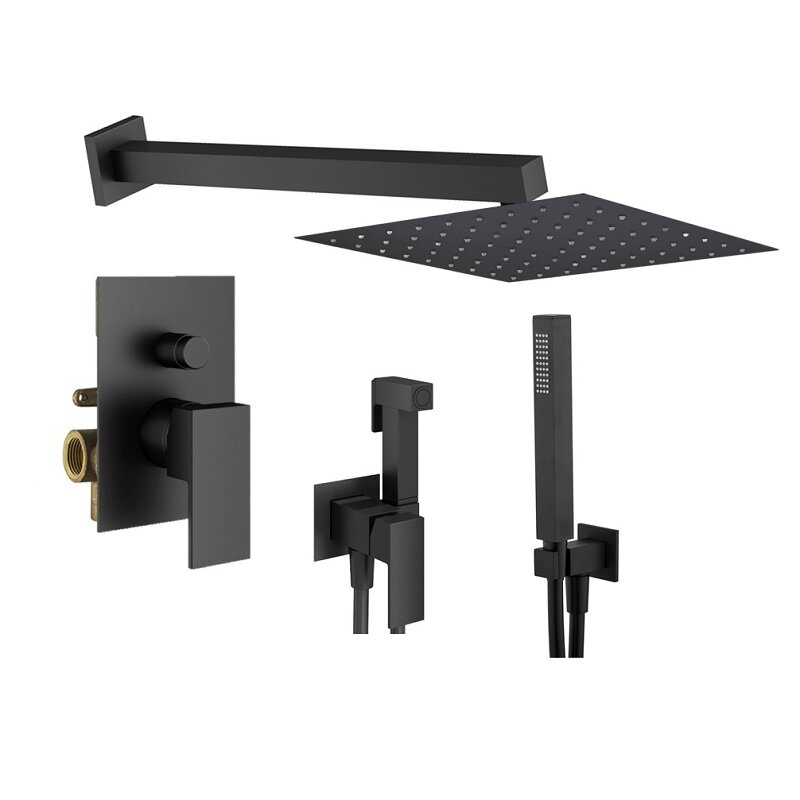 Изображение товара Комплект смесителей Plumberia Selection Tag KITZTG15NO, цвет черный матовый