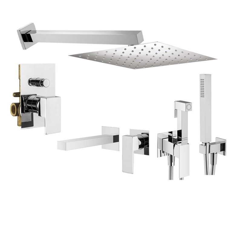 Изображение товара Комплект смесителей Plumberia Selection для душа и раковины с высоким качеством Изображение товара Комплект смесителей Plumberia Selection для душа и раковины с высоким качеством