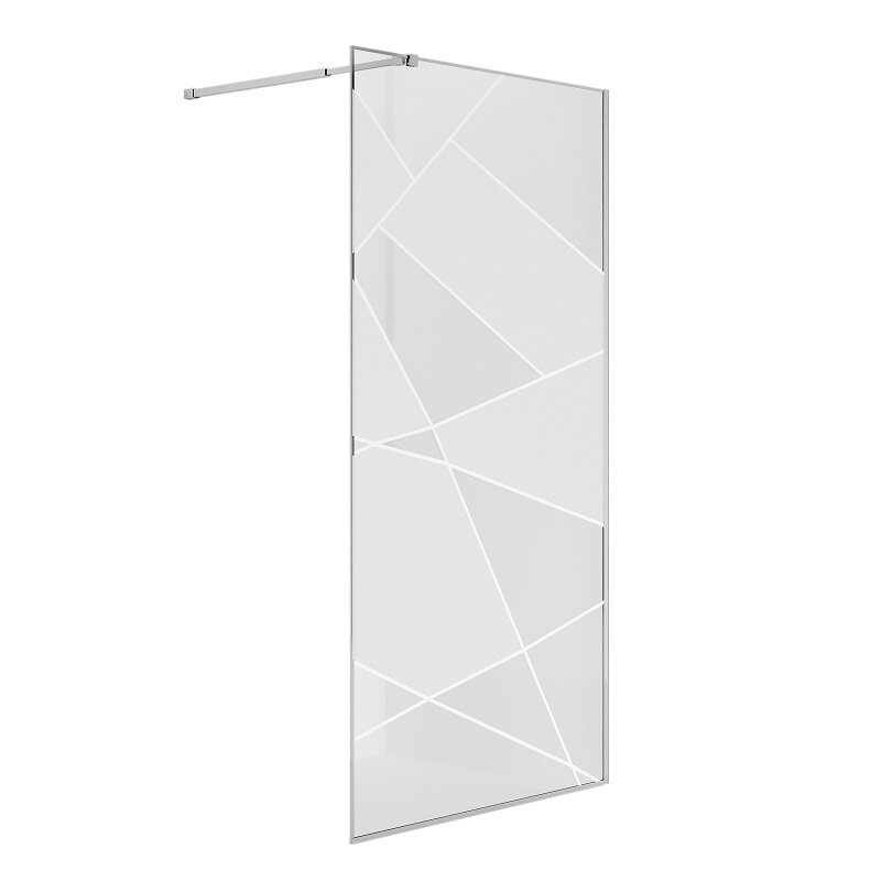 Изображение товара Душевая стенка Niagara NG-660-12 Walk-in 120x195 см с рисунком на стекле